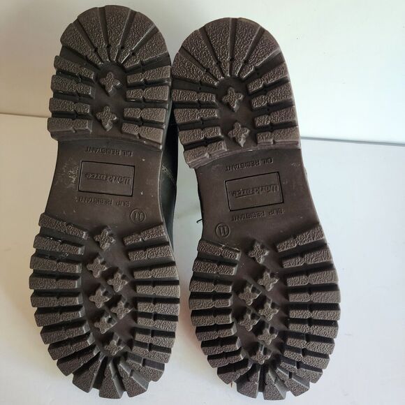 WorkForce Steel Toe Work Boots Mens Size 11 Oil Resistant Slip Resistant Brown - Picture 11 of 12